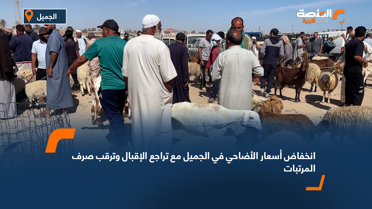 انخفاض أسعار الأضاحي في الجميل مع تراجع الإقبال وترقب صرف المرتبات