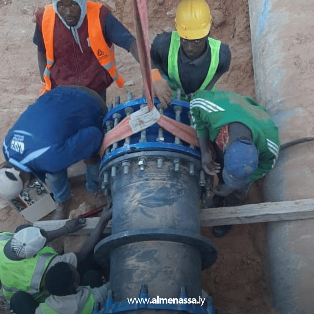 Extra 2.jpg111 2 مشروع خط الإمداد المائي في الخمس يحقق نسب إنجاز متقدمة واستمرار العمل وفق الجدول الزمني