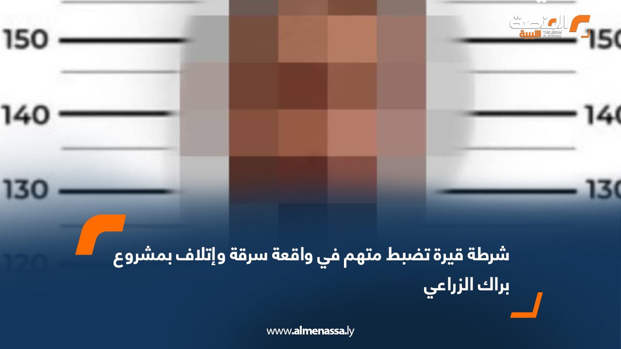 شرطة قيرة تضبط متهم في واقعة سرقة وإتلاف بمشروع براك الزراعي