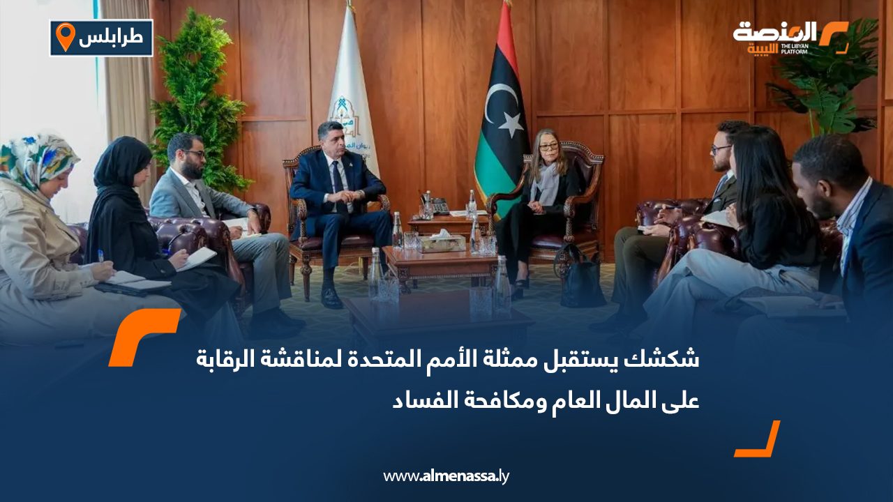شكشك يستقبل ممثلة الأمم المتحدة لمناقشة الرقابة على المال العام ومكافحة الفساد