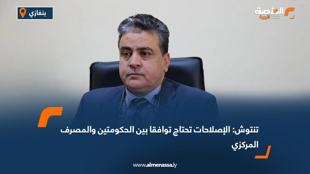 تنتوش: الإصلاحات تحتاج توافقا بين الحكومتين والمصرف المركزي