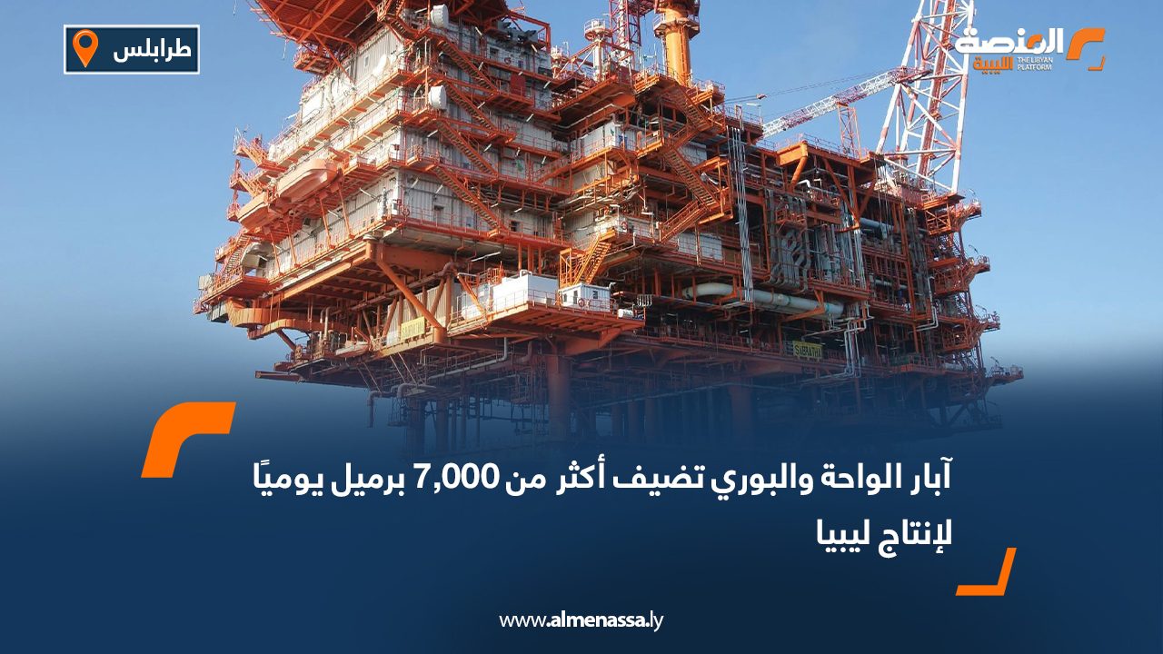 آبار الواحة والبوري تضيف أكثر من 7,000 برميل يوميًا لإنتاج ليبيا