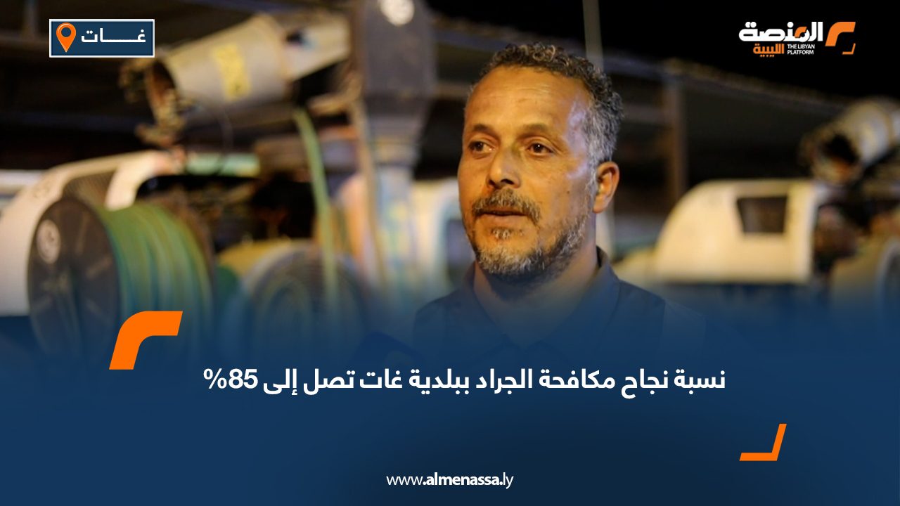 نسبة نجاح مكافحة الجراد ببلدية غات تصل إلى 85%