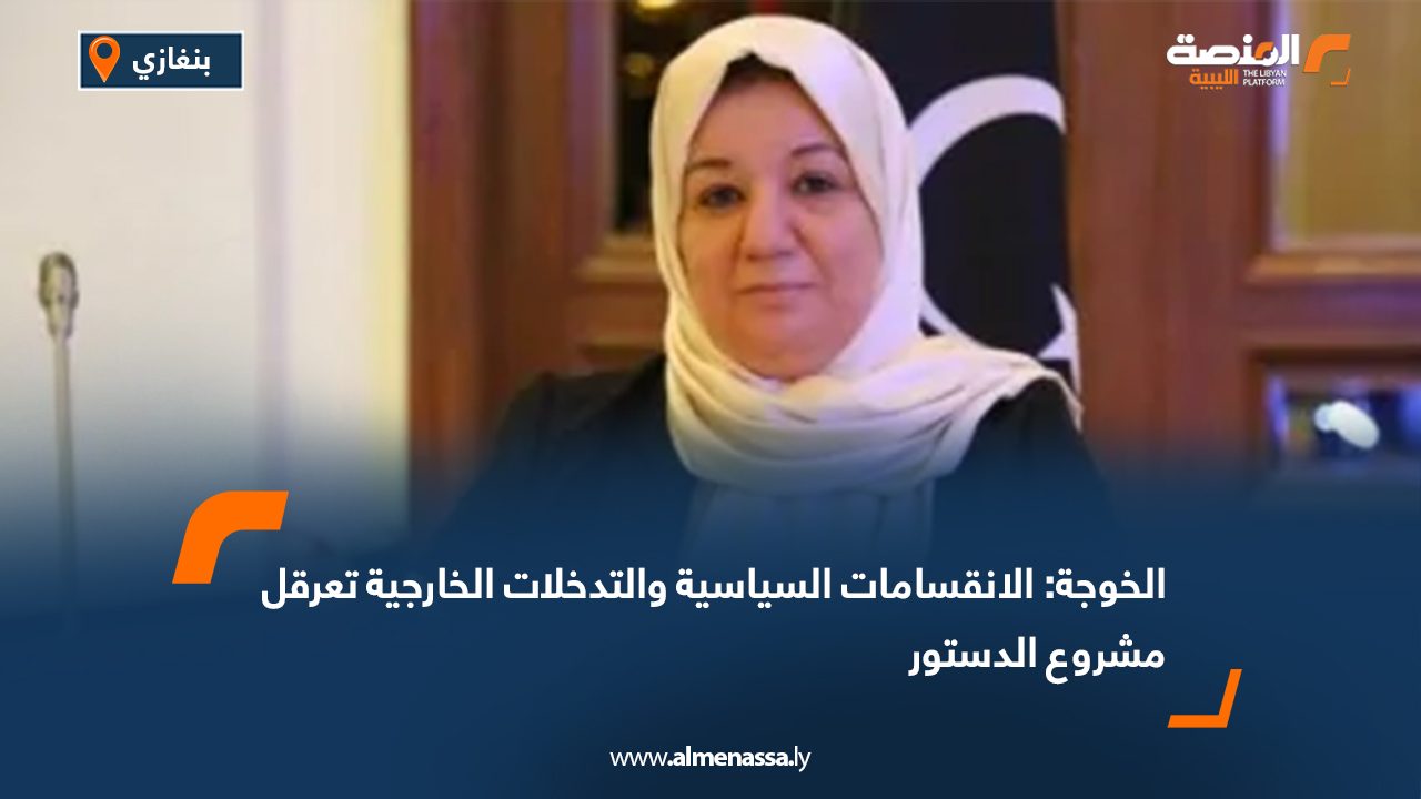 الخوجة: الانقسامات السياسية والتدخلات الخارجية تعرقل مشروع الدستور