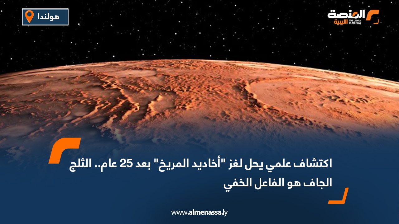 اكتشاف علمي يحل لغز "أخاديد المريخ" بعد 25 عام.. الثلج الجاف هو الفاعل الخفي