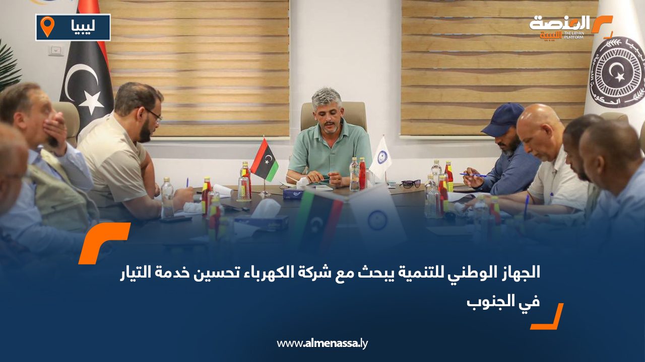 الجهاز الوطني للتنمية يبحث مع شركة الكهرباء تحسين خدمة التيار في الجنوب