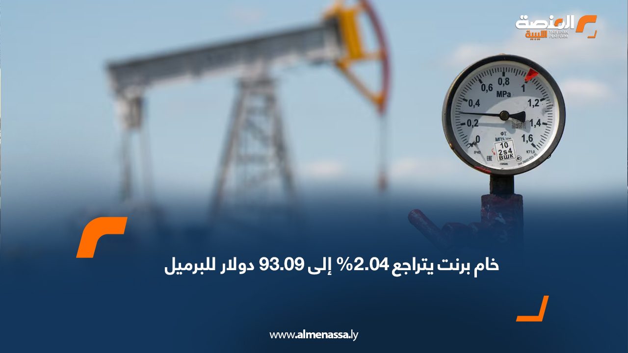 خام برنت يتراجع 2.04% إلى 93.09 دولار للبرميل