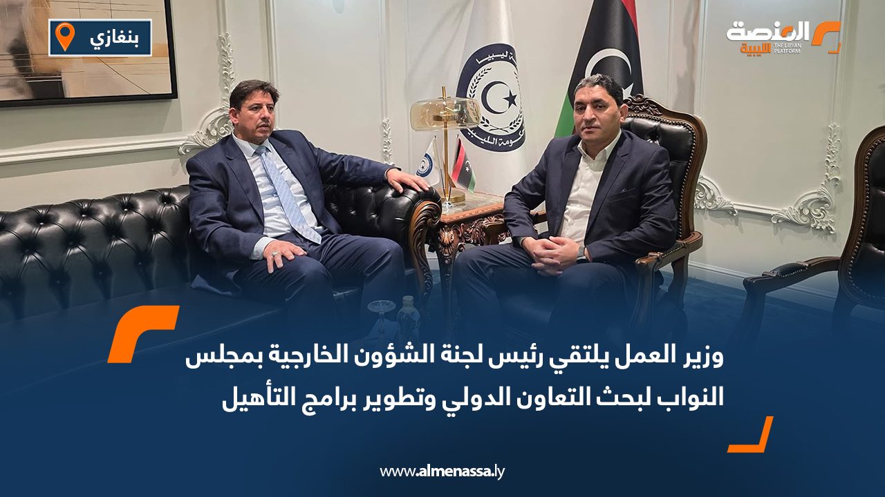 وزير العمل يلتقي رئيس لجنة الشؤون الخارجية بمجلس النواب لبحث التعاون الدولي وتطوير برامج التأهيل