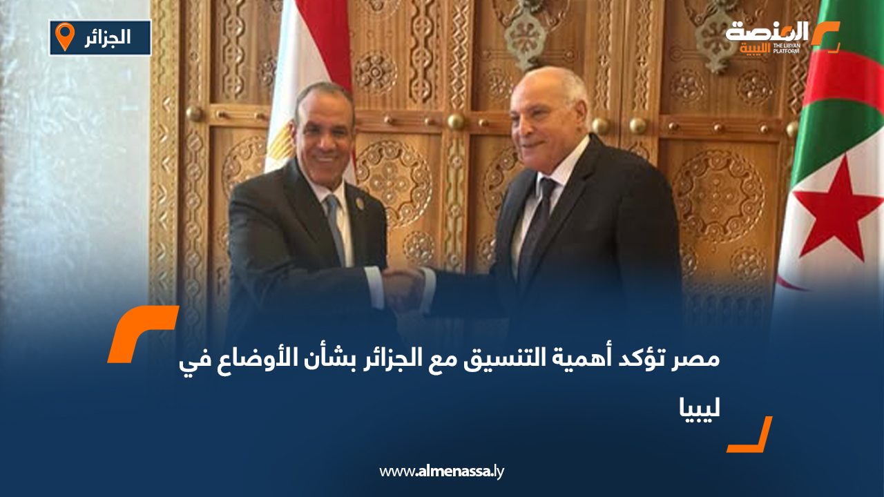 مصر تؤكد أهمية التنسيق مع الجزائر بشأن الأوضاع في ليبيا