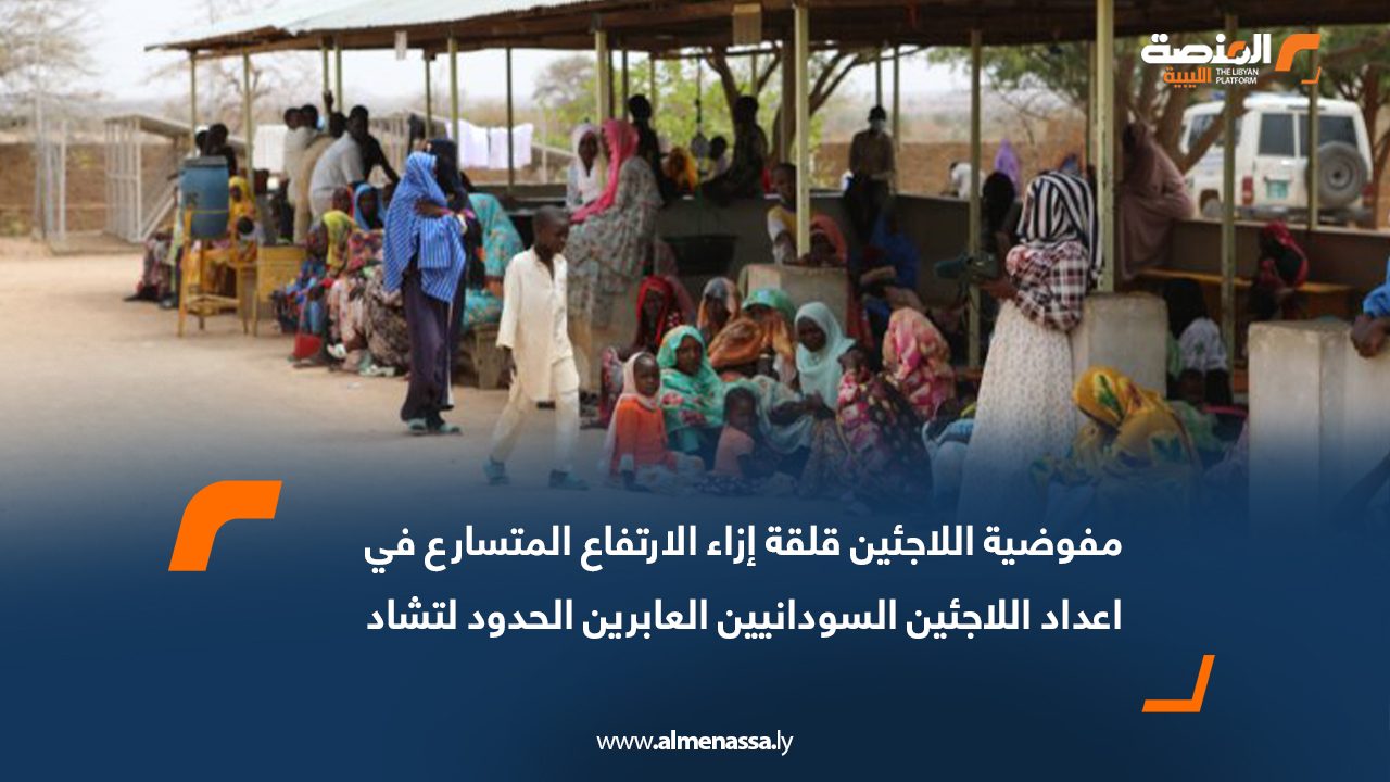 مفوضية اللاجئين قلقة إزاء الارتفاع المتسارع في اعداد اللاجئين السودانيين العابرين الحدود لتشاد