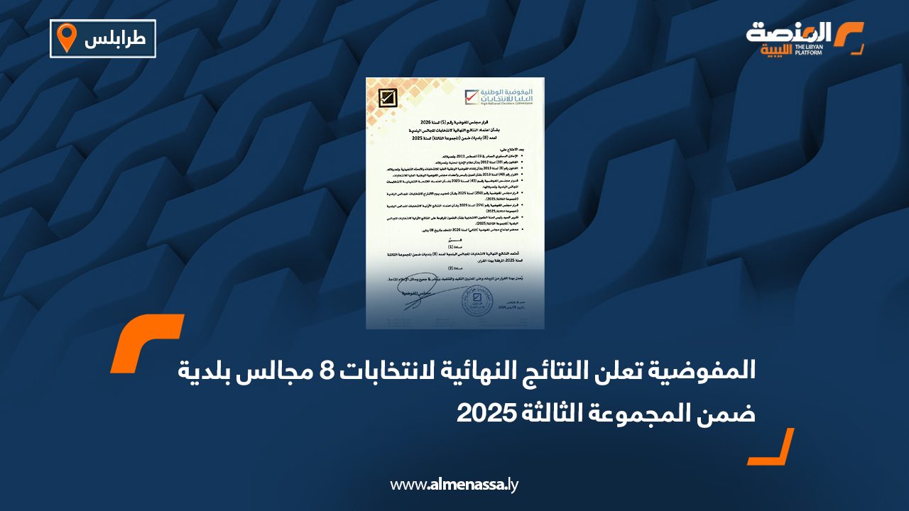 المفوضية تعلن النتائج النهائية لانتخابات 8 مجالس بلدية ضمن المجموعة الثالثة 2025