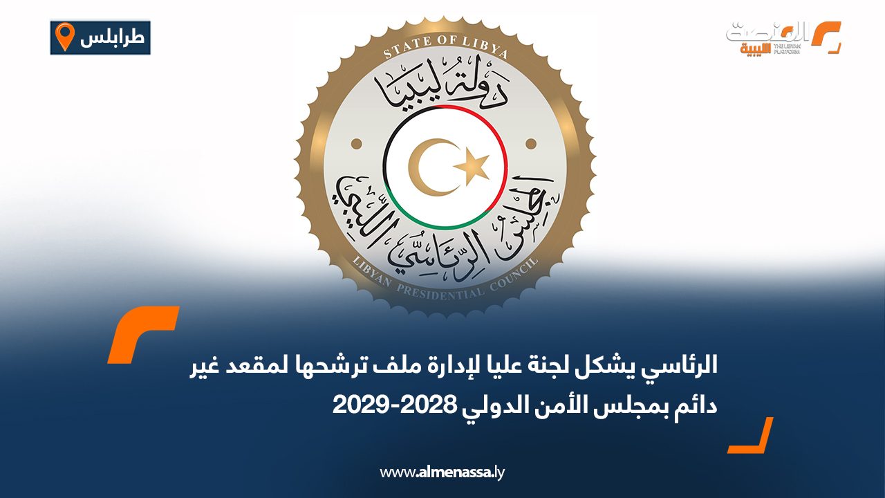 الرئاسي يشكل لجنة عليا لإدارة ملف ترشحها لمقعد غير دائم بمجلس الأمن الدولي 2028-2029