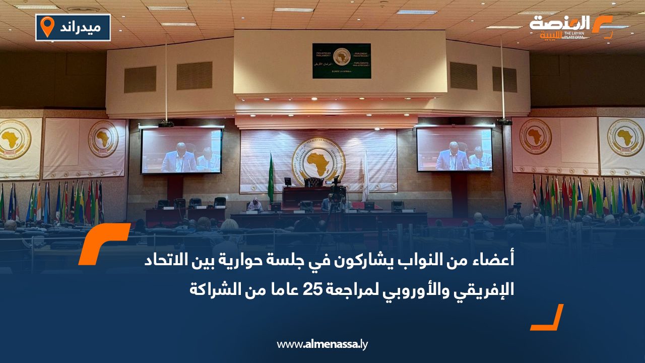 أعضاء من النواب يشاركون في جلسة حوارية بين الاتحاد الإفريقي والأوروبي لمراجعة 25 عاما من الشراكة