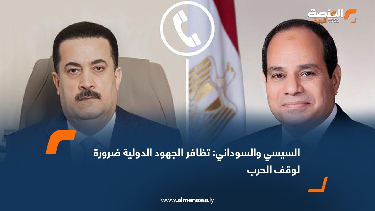 السيسي والسوداني: تضافر الجهود الدولية ضرورة لوقف الحرب