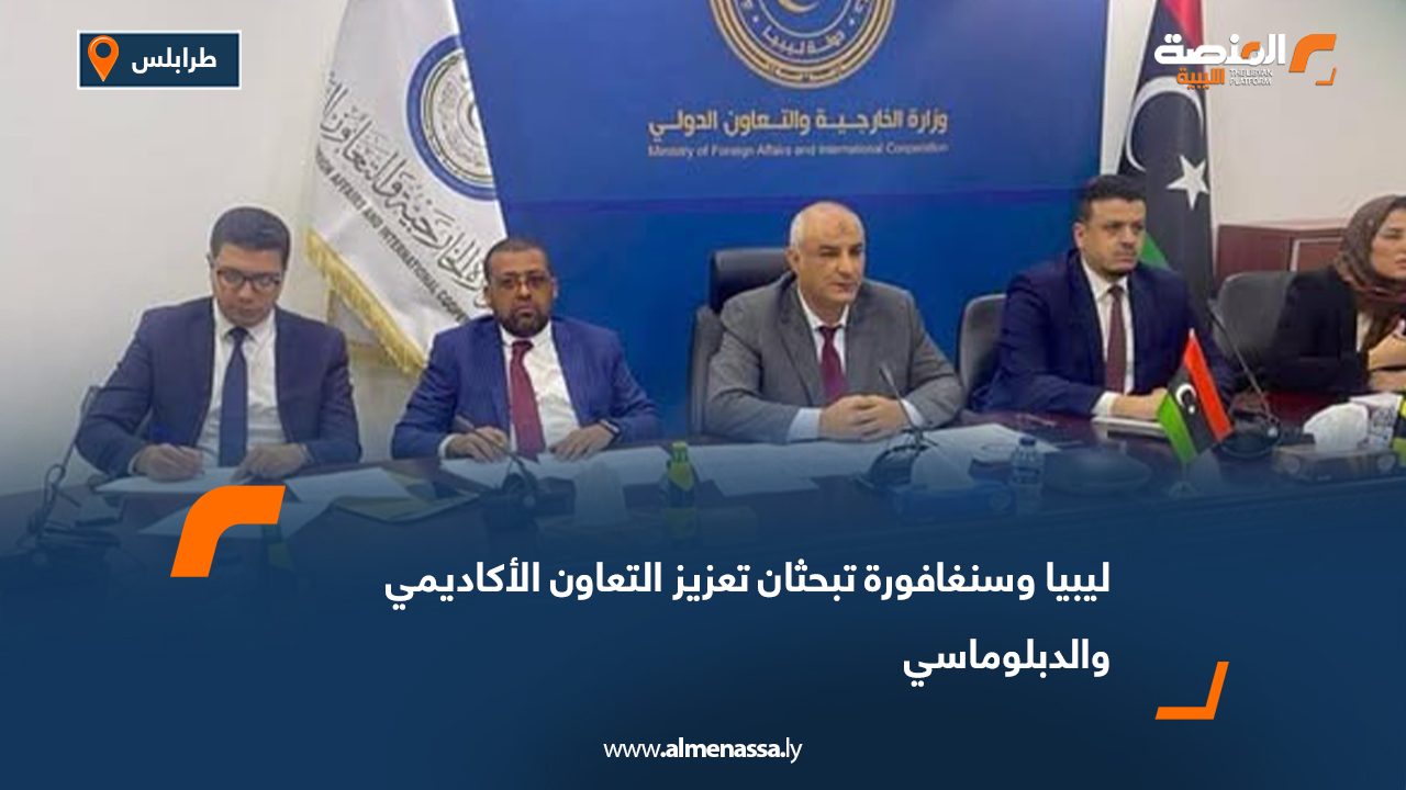 ليبيا وسنغافورة تبحثان تعزيز التعاون الأكاديمي والدبلوماسي