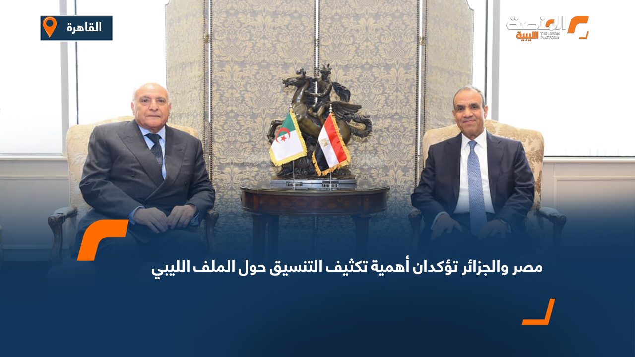 مصر والجزائر تؤكدان أهمية تكثيف التنسيق حول الملف الليبي