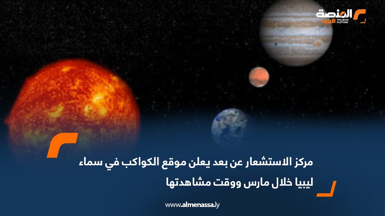 مركز الاستشعار عن بعد يعلن موقع الكواكب في سماء ليبيا خلال مارس ووقت مشاهدتها