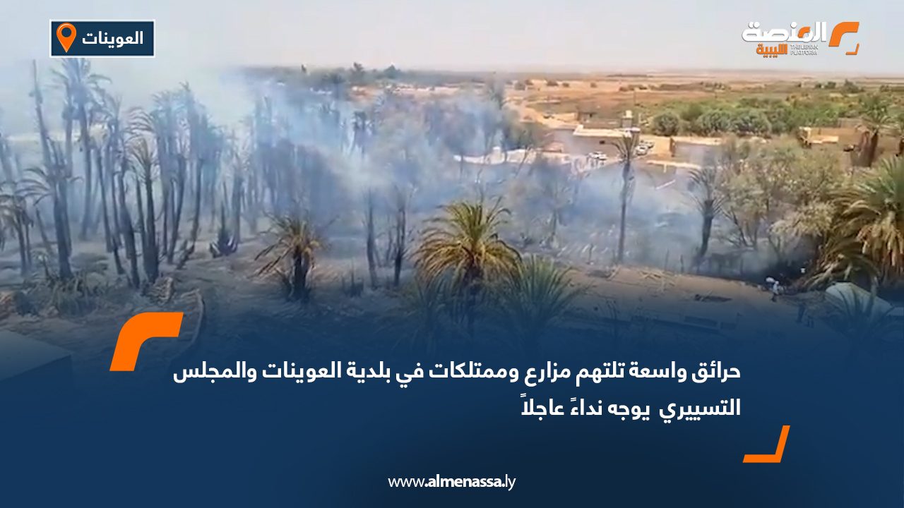 حرائق واسعة تلتهم مزارع وممتلكات في بلدية العوينات والمجلس التسييري يوجه نداءً عاجلاً