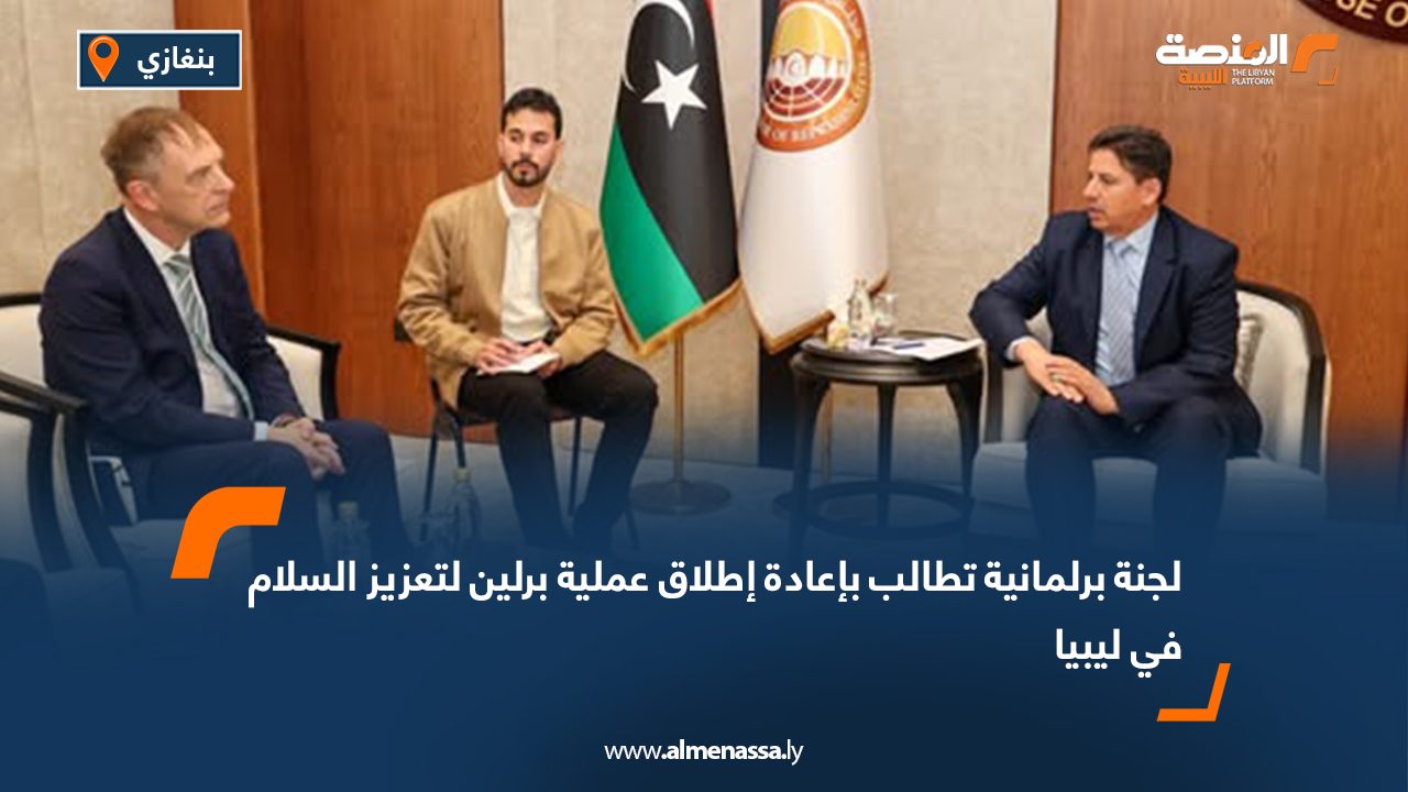 لجنة برلمانية تطالب بإعادة إطلاق عملية برلين لتعزيز السلام في ليبيا