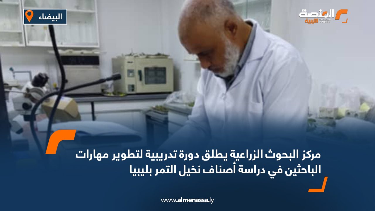 مركز البحوث الزراعية يطلق دورة تدريبية لتطوير مهارات الباحثين في دراسة أصناف نخيل التمر بليبيا