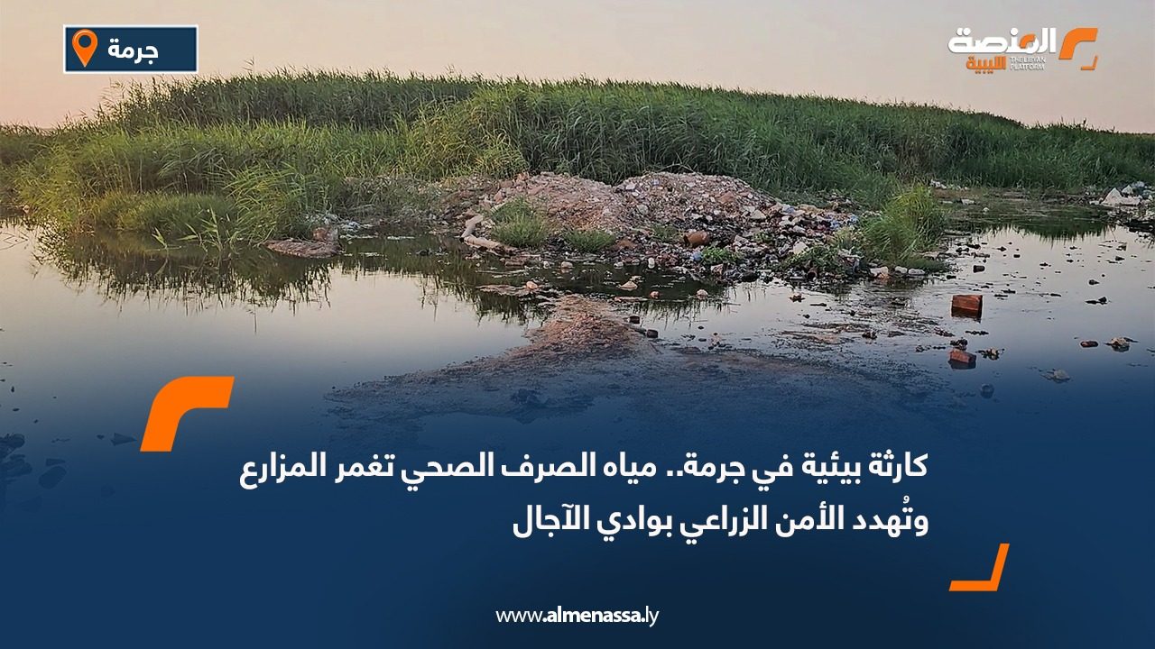 كارثة بيئية في جرمة.. مياه الصرف الصحي تغمر المزارع وتُهدد الأمن الزراعي بوادي الآجال