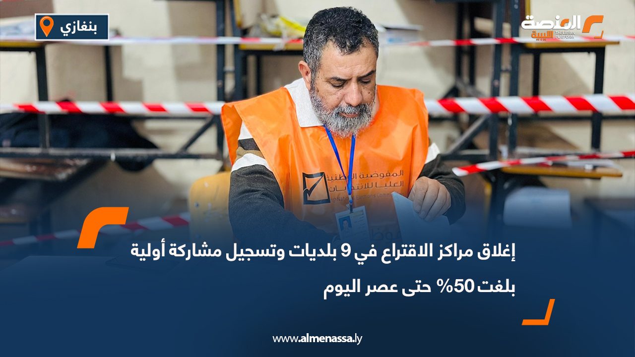 إغلاق مراكز الاقتراع في 9 بلديات وتسجيل مشاركة أولية بلغت 50% حتى عصر اليوم