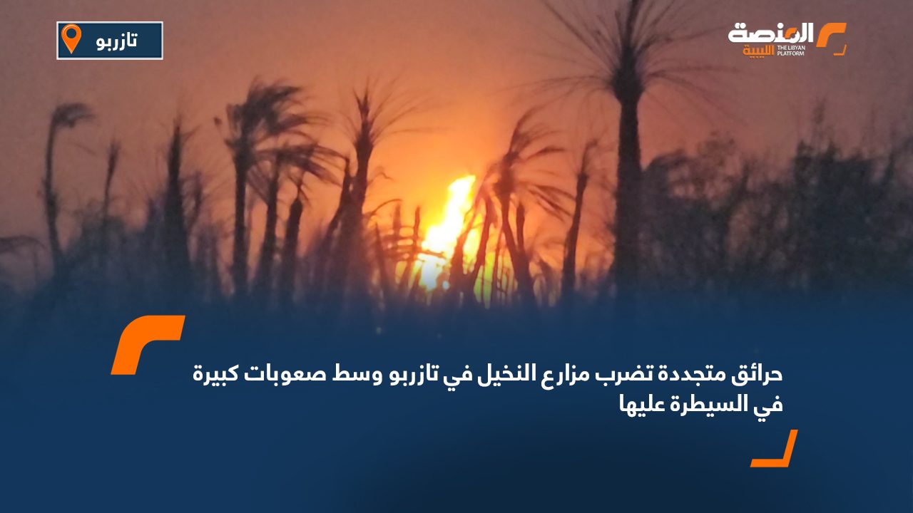حرائق متجددة تضرب مزارع النخيل في تازربو وسط صعوبات كبيرة في السيطرة عليها