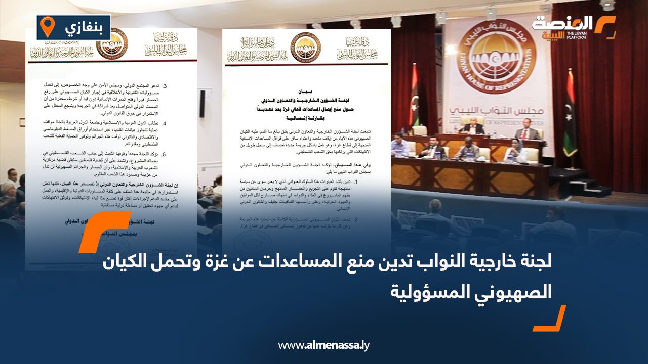 لجنة خارجية النواب تدين منع المساعدات عن غزة وتحمل الكيان الصهيوني المسؤولية