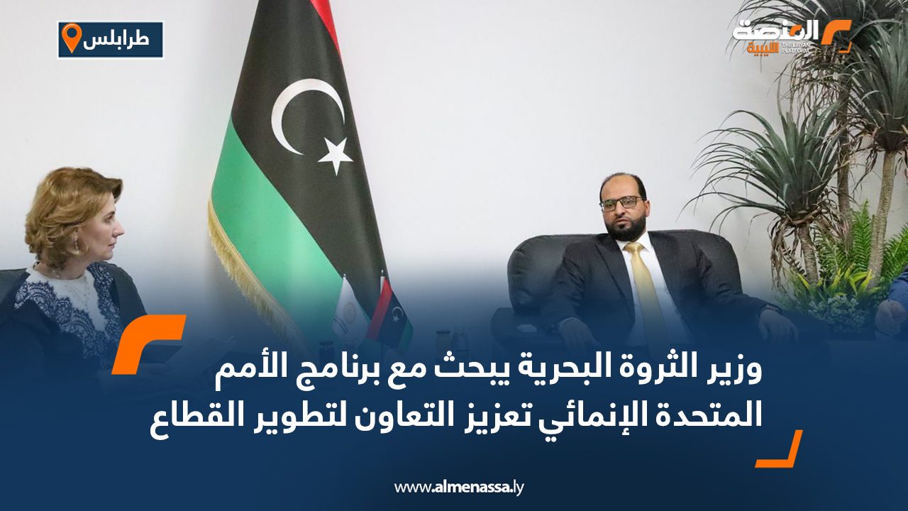 وزير الثروة البحرية يبحث مع برنامج الأمم المتحدة الإنمائي تعزيز التعاون لتطوير القطاع البحري